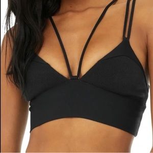 ALO yoga level up bra black&grey
